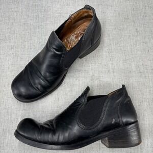 Vintage John Fluevog Low Chelsea Boots Black Leather Ankle Poland Women's UK 5